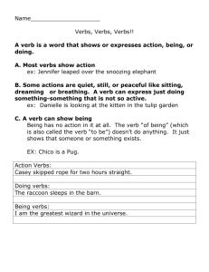 Verb Review Packet