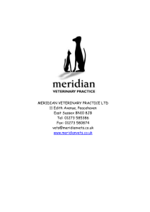 Meridian Veterinary Practice ltd 11 Edith Avenue, Peacehaven East
