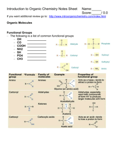 Introduction to Organic Chemistry Notes Sheet