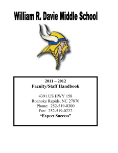 Student Handbook 2011-2012 - William R. Davie Middle School