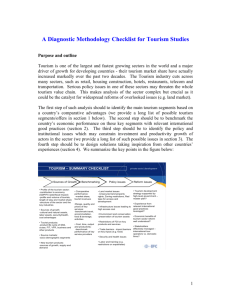 Investment climate appraisals of the tourism sector (TICA)