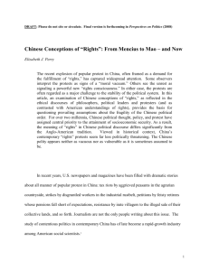 Chinese Conceptions of Socio-economic Rights and Justice: