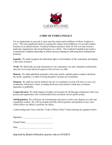 Code of Ethics Policy - Gadsden State Community College