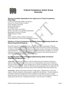 Cultural Competency Action Group Summary