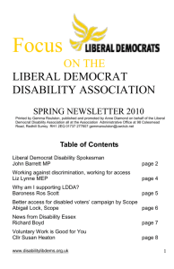 LDDA spring 2010 booklet - The Liberal Democrat Disability