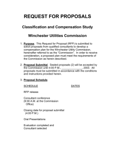 Request for Proposals Classification and Compensation Study