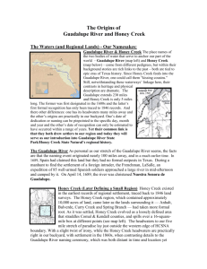 GRSP Two page history - Friends of Guadalupe River/Honey Creek