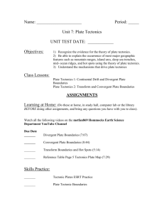 Plate tectonics unit sheet - Red Hook Central School District