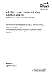 Adoption inspections of voluntary adoption agencies the