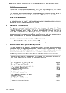 PAYE Settlement Agreement (Staff Entertaining)