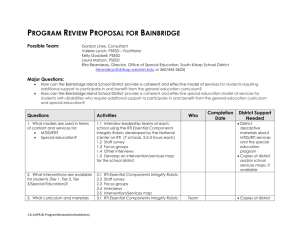 Program Review Activities Matri - Bainbridge Island School District