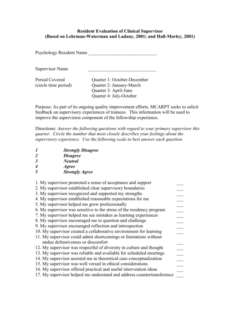 resident-evaluation-of-clinical-supervisor-form