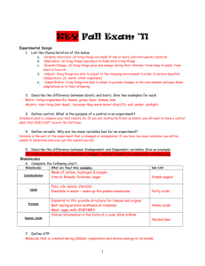 KEY Fall Exam `11