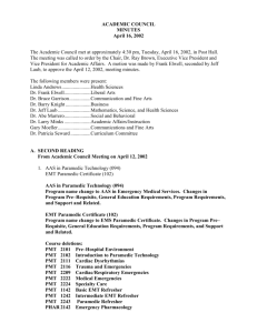 From Academic Council Meeting on April 12, 2002
