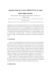 Injection study for 6-sector PRISM FFAG by pulsed alpha particles