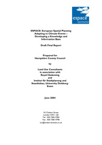 ESPACE: European Spatial Planning Adapting to Climate Events