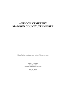 Antioch Cemetery, Madison County, Tennessee