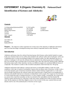 Qualitative Analysis of Ketones and Aldehydes