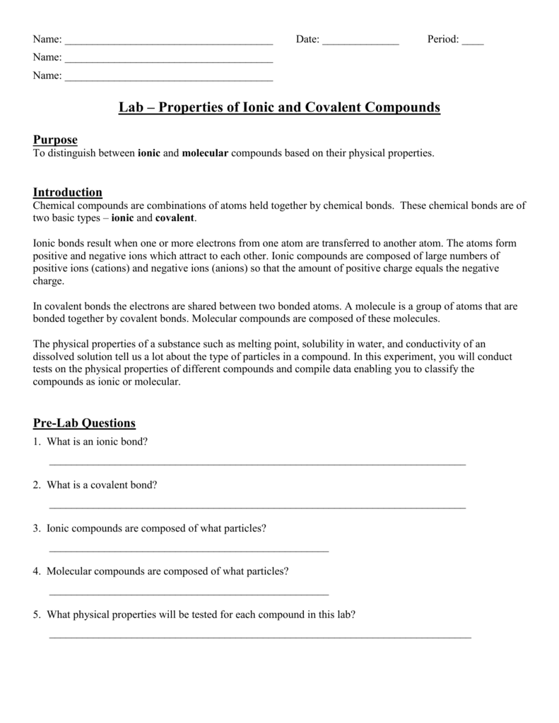 lab-properties-of-ionic-and-covalent-compounds