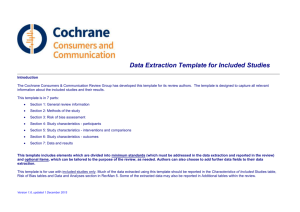 Data Extraction Template - Cochrane Consumers and Communication