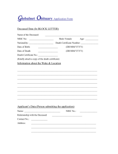 Globalnet Obituary Application Form