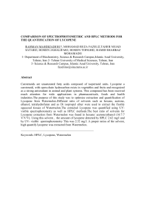 comparison of spectrophotometric and hplc methods for the