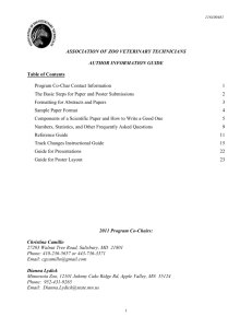 reference guide - Association of Zoo Veterinary Technicians