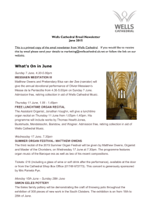 Wells Cathedral Email Newsletter June 2015 This is a printed copy