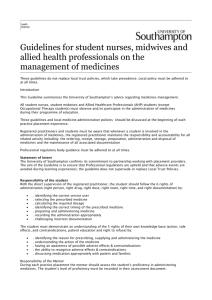 Guidelines for student nurses, midwives and allied health