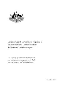 Commonwealth response to the Environment and Communications