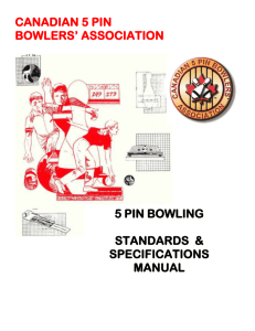 Standards & Specs - Canadian 5 Pin Bowlers Association