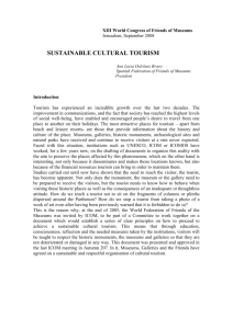 SUSTAINABLE CULTURAL TOURISM