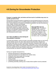 4.6 Zoning for Groundwater Protection