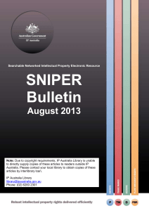 SNIPER Bulletin July 2013