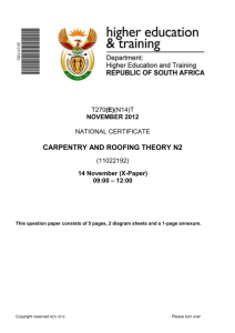 carpentry and roofing theory n2 qp nov 2012