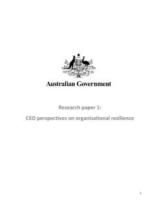 Research paper 1—CEO perspectives on organisational resilience