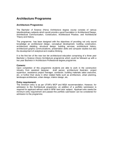 Architecture Programme