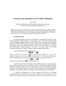 Formulae and Algorithms for the GMSK Modulation