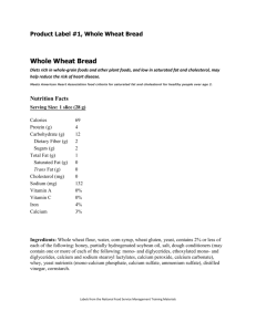 Evaluating labels for whole grains