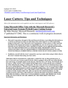 Laser Cutter Tips and Techniques document