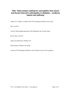 Total contact casting for diabetic foot ulcers