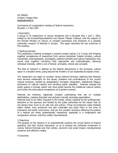 Brussels Conclusions May 2004 - European Festivals Association