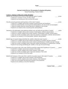 DSM-IV Criteria (10 points for full criteria)