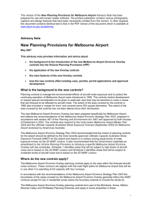 New Planning Provisions for Melbourne Airport Advisory Note