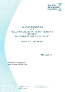 Guiding Principles for Collaboration between Government and