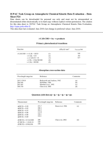 Data Sheet P24 - IUPAC Task Group on Atmospheric Chemical