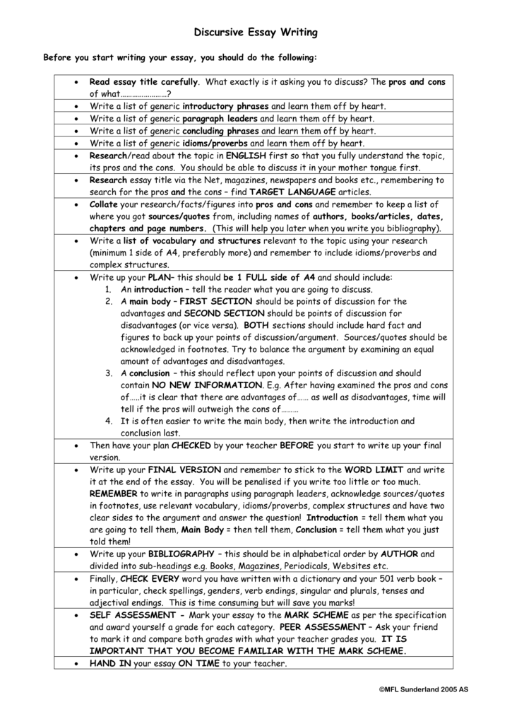 essay structure a2