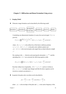 Chapter 5 : Diffraction and Beam Formation Using arrays