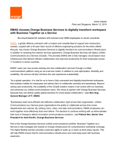 press release - Orange Business Services