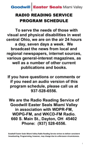 RADIO PROGRAM SCHEDULE - Dayton